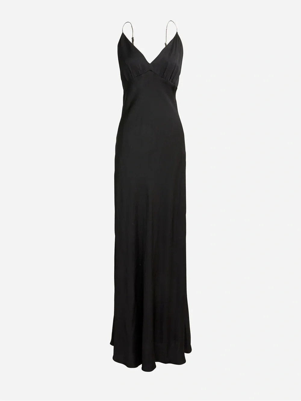 J.Crew Collection Full-Length V-Neck Slip Dress in Luster Crepe